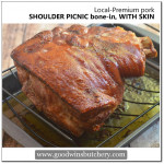 Pork Collar Boston-Butt Kapsim SHOULDER BONE-IN SKIN-ON PICNIC frozen Local Premium WHOLE CUT 7-9kg (price/kg) PREORDER 3-7 days notice